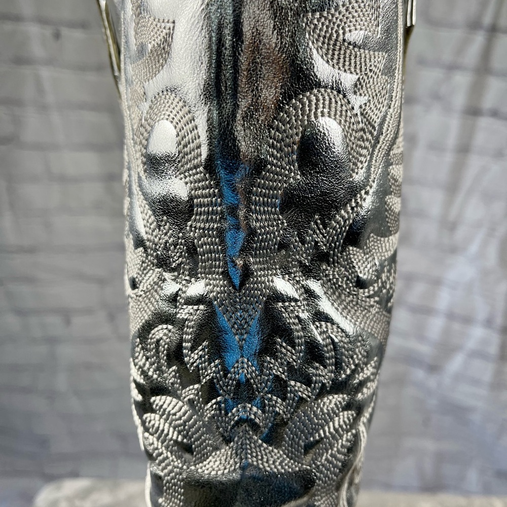 New Silver Western Cowboy Boots Size 7 - Picture 11 of 13